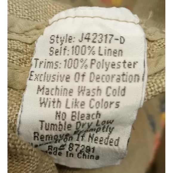 Johnny Was Tiwa Linen Coat M - Picture 6 of 8